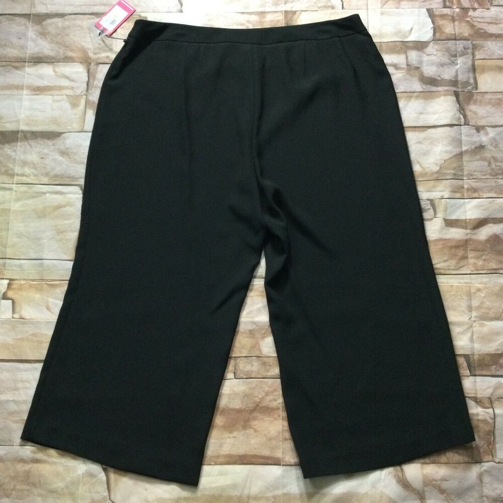 Vince Camuto Womens Pants size 16W new nwt $99 Black Wide Leg Zip Pocket Dress - Picture 10 of 11